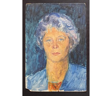 Козловский А.С "Портрет", картон, масло. Размер 35х50,5 см. № 2929 (артикул №2929) - фото №1