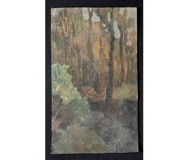 Волков А.В Этюд, 1960г. Картон, масло.Размер 22х37 см. № 2933 (артикул №2933) - фото №2