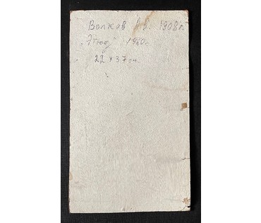 Волков А.В Этюд, 1960г. Картон, масло.Размер 22х37 см. № 2933 (артикул №2933) - фото №3