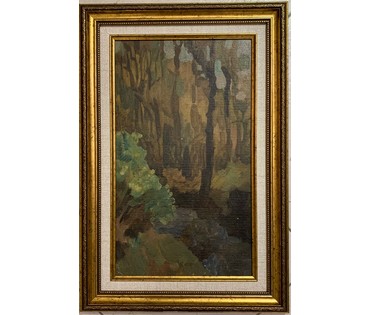 Волков А.В Этюд, 1960г. Картон, масло.Размер 22х37 см. № 2933 (артикул №2933) - фото №1