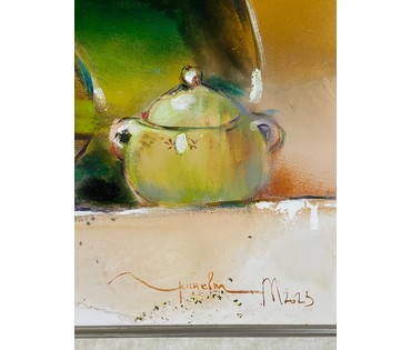 Гриневич Т.В "Натюрморт с гортензией", 2023г. Холст, масло. Размер 50х80 см. № 2981 (артикул №2981) - фото №3