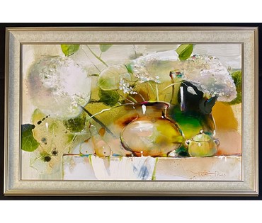 Гриневич Т.В "Натюрморт с гортензией", 2023г. Холст, масло. Размер 50х80 см. № 2981 (артикул №2981) - фото №6