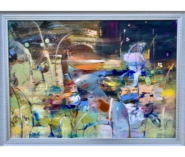 Гриневич Т.В "Девочка в цветах", 2022г. Холст, масло. Размер 50х70 см. № 2989 (артикул №2989) - фото №4