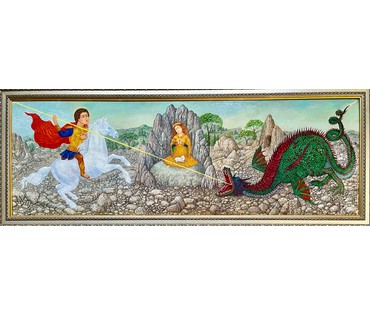 Каталожный Почицкий В.В (dr.Klein Доктор Кляйн) "Святой Георгий", 2012г. Холст, масло. Размер 50х150 см. № 3007 (артикул №3007) - фото №2