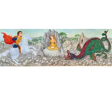 Каталожный Почицкий В.В (dr.Klein Доктор Кляйн) "Святой Георгий", 2012г. Холст, масло. Размер 50х150 см. № 3007 (артикул №3007) - фото №3