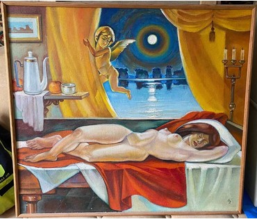 Зинчук А.М "Полнолуние", 2003г. Холст, масло. Размер 97,5х87 см. (артикул №3017) - фото №2