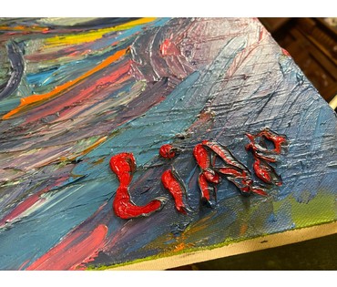 Ляпин А.В "Ловец солнца", холст, масло. Размер 60х80 см. № 3049 (артикул №3049) - фото №4