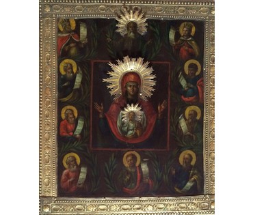 Икона "Курская Коренная Богоматерь", Центральная Россия, 19ый век (артикул №31) - фото №1