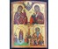 Четырехчастник. Ветка. 19 век. Тихвинская Богоматерь. Утоли болезни. Всех скорбящих радость. Св. мученик Харлампий. Размер 53х42 см. № 3065 (артикул №3065) - фото №2