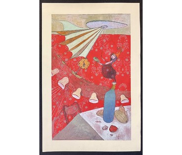 Овчинников А.М. Смешанная техника. Гуашь, акварель. Размер 39,5х60 см. С рамой и паспарту 45х68 см. № 3068 (артикул №3068) - фото №2