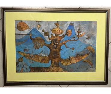 Овчинников А.М. Смешанная техника. Гуашь. акварель. 1999г. Размер 37х55,5 см. С паспарту 45х64 см. № 3069 (артикул №3069) - фото №1