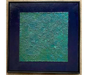 Криштапович С.Е "Зялёны квадрат-сымбаль дрэва", 2009г. Холст, масло. размер 71,5х71,5 см. № 3073 (артикул №3073) - фото №1