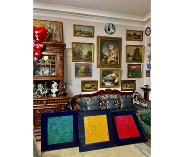 Криштапович С.Е Триптих "Квадрат", 2009-2010г.г Холст, масло. Размер 71,5х71,5 см. каждый. № 3076 (артикул №3076) - фото №9