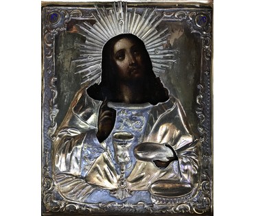 Икона Спас Вседержитель "Благословление хлебов". Москва, 1851 год. №37