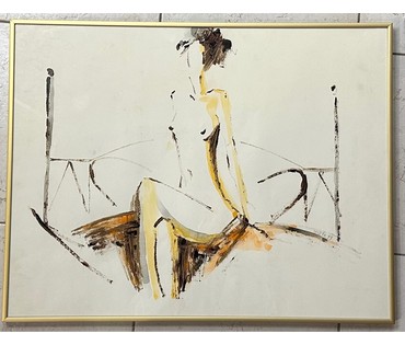 Песин Валерий "Ню", 1999г. Бумага, масло.Размер 57х44,5 см. № 3116 (артикул №3116) - фото №1