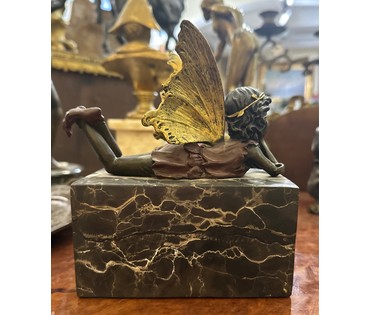 Статуэтка "Эльф", Европа. 20 век. Бронза, камень. Высота 16 см. № 3122 (артикул №3122) - фото №2