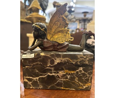 Статуэтка "Эльф", Европа. 20 век. Бронза, камень. Высота 16 см. № 3122 (артикул №3122) - фото №3