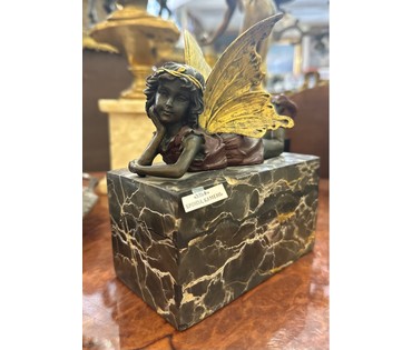 Статуэтка "Эльф", Европа. 20 век. Бронза, камень. Высота 16 см. № 3122 (артикул №3122) - фото №1