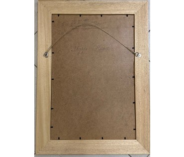 Кищенко А.М "Муза Нина", 1995г. ДВП, масло. Размер с рамой 41х56 см. без 31,5х45,5 см. № 3132 (артикул №3132) - фото №3