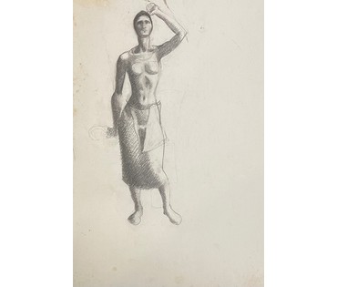 Кищенко А. М. Графика. Карандаш/бумага; Размер 29,5х38см. № 3149 Наличие и стоимость уточняйте! (артикул №3149) - фото №2