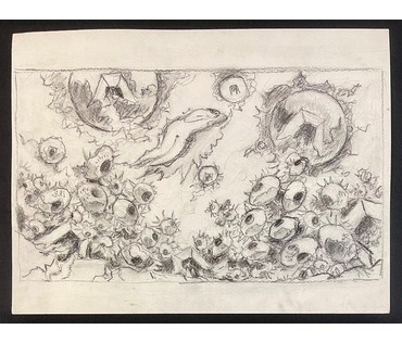 Кищенко А. М. Графика. Карандаш. бумага; Размер 63,5х44,5 см. № 3152 Наличие и стоимость уточняйте! (артикул №3152) - фото №2