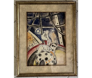 Кищенко А.М "Цирк", акварель. Размер 47,5х49,5 см. № 3164 (артикул №3164) - фото №1