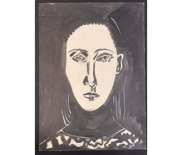 Кищенко А.М "Тамара",бумага, тушь. Размер 47х59 см. № 3166 (артикул №3166) - фото №2