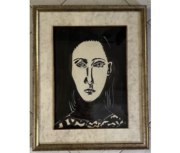 Кищенко А.М "Тамара",бумага, тушь. Размер 47х59 см. № 3166 (артикул №3166) - фото №1