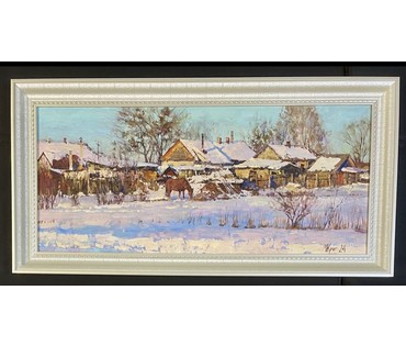 Крот М.Ф "Вечерний свет", 2024г. Холст, масло. Размер 40х90 см. № 3172 (артикул №3172) - фото №1