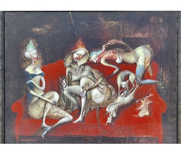 Малишевский С.А "Ожидание", 2005г. Холст, масло. Размер 70х90 см. № 3182 (артикул №3182) - фото №5