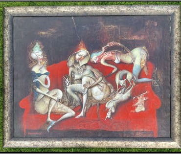 Малишевский С.А "Ожидание", 2005г. Холст, масло. Размер 70х90 см. № 3182 (артикул №3182) - фото №2