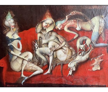 Малишевский С.А "Ожидание", 2005г. Холст, масло. Размер 70х90 см. № 3182 (артикул №3182) - фото №6