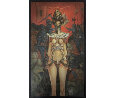 Лукин В.В "Амазонка", 2015г. Картон, масло. Размер 45х80 см. № 3187 (артикул №3187) - фото №2