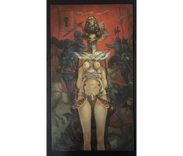 Лукин В.В "Амазонка", 2015г. Картон, масло. Размер 45х80 см. № 3187 (артикул №3187) - фото №4