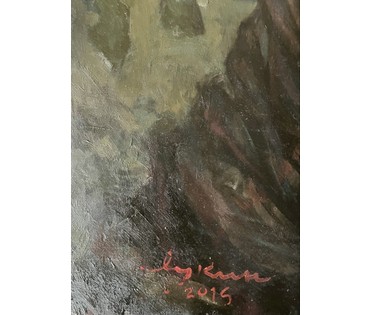 Лукин В.В "Амазонка", 2015г. Картон, масло. Размер 45х80 см. № 3187 (артикул №3187) - фото №5