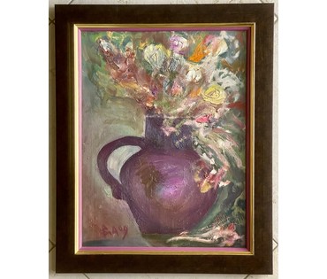 Акулов В.И. Натюрморт, 2009г. Картон, масло. Размер 41х51см. с рамой. № 3210 (артикул №3210) - фото №1