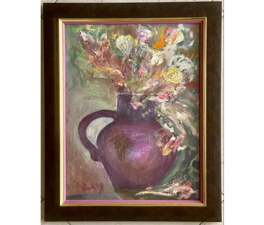 Акулов В.И. Натюрморт, 2009г. Картон, масло. Размер 41х51см. с рамой. № 3210 (артикул №3210) - фото №3