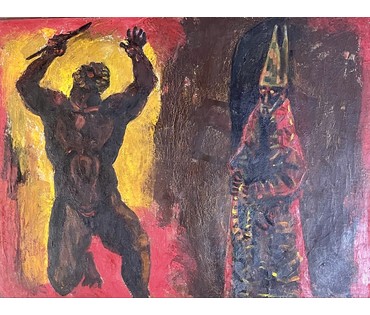 Кищенко А.М "Микеланджело", 1969г. Холст, масло. Размер 90х120 см. № 3218 (артикул №3219) - фото №2
