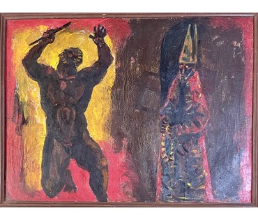 Кищенко А.М "Микеланджело", 1969г. Холст, масло. Размер 90х120 см. № 3218 (артикул №3219) - фото №3