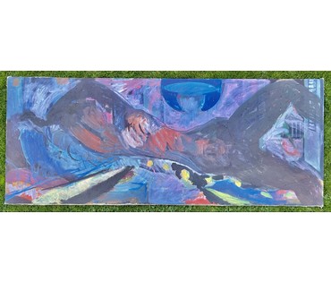Кищенко А.М "Ночь", 1994г. Холст, масло. Размер 80х200 см. № 3226 (артикул №3226) - фото №1