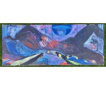 Кищенко А.М "Ночь", 1994г. Холст, масло. Размер 80х200 см. № 3226 (артикул №3226) - фото №6