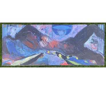 Кищенко А.М "Ночь", 1994г. Холст, масло. Размер 80х200 см. № 3226 (артикул №3226) - фото №2
