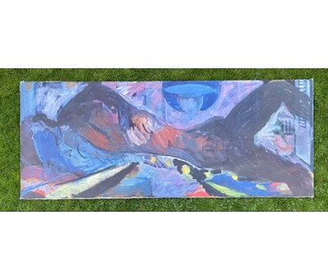 Кищенко А.М "Ночь", 1994г. Холст, масло. Размер 80х200 см. № 3226 (артикул №3226) - фото №8