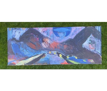 Кищенко А.М "Ночь", 1994г. Холст, масло. Размер 80х200 см. № 3226 (артикул №3226) - фото №3