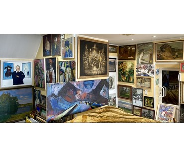 Кищенко А.М "Ночь", 1994г. Холст, масло. Размер 80х200 см. № 3226 (артикул №3226) - фото №12
