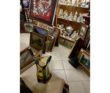 Ваза. Чехия. Автор Karel Zemek (1909-1965) Стекло с элементами бульгазе. Высота 29 см. № 3260 (артикул №3260) - фото №7