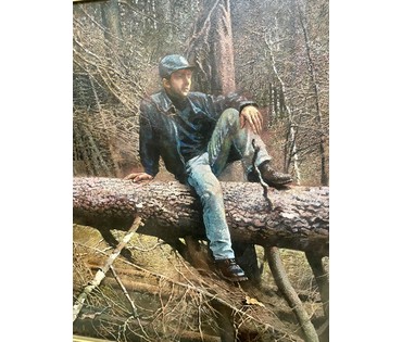 Казаков Б.И "Долина ветров. Иван", 2004г. ДВП. масло. Размер 80х80 см. № 3270 (артикул №3270) - фото №6