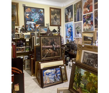 Казаков Б.И "Долина ветров. Иван", 2004г. ДВП. масло. Размер 80х80 см. № 3270 (артикул №3270) - фото №4