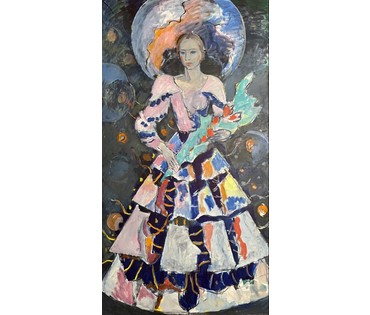 Кищенко А.М "Невеста", 1995г. Холст, масло. Размер 200х109 см. № 3305 (артикул №3305) - фото №5
