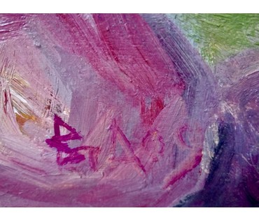 Акулов В.И "Сложности дрессировки...по мотивам Марка Шагала", 2009г. Холст, масло. Размер 70х60 см. № 3321 (артикул №3321) - фото №5